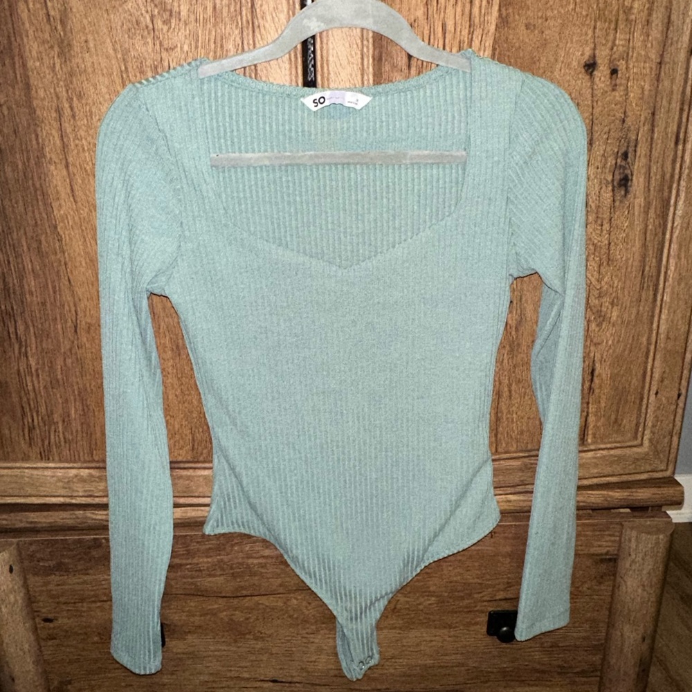*SOLD* Sage Green Ribbed BodySuit